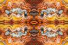 Laguna agate kaleidoscope repeating mirror-effect pattern. Abstract Art Print